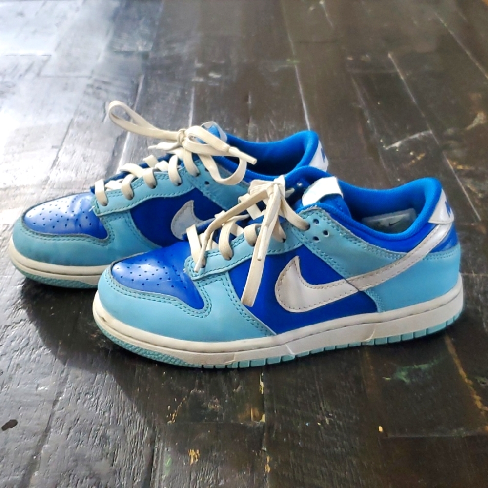 Nike dunk low custom argon blue kids 13.5 sneakers shoes gym shoes